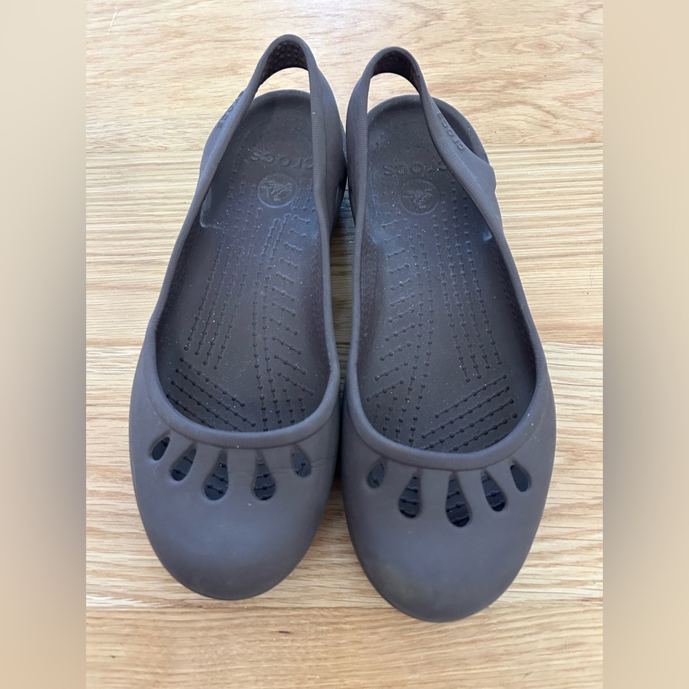 Purple Crocs Ballet Flats in size 8